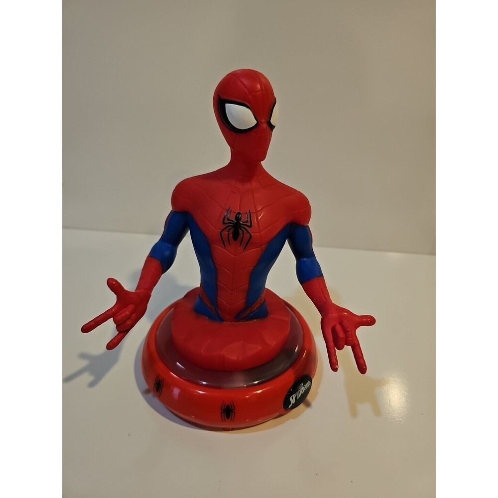 Spider-Man Night Light 2020 Peachtree Playthings Batteries Good 8” Marvel Figure